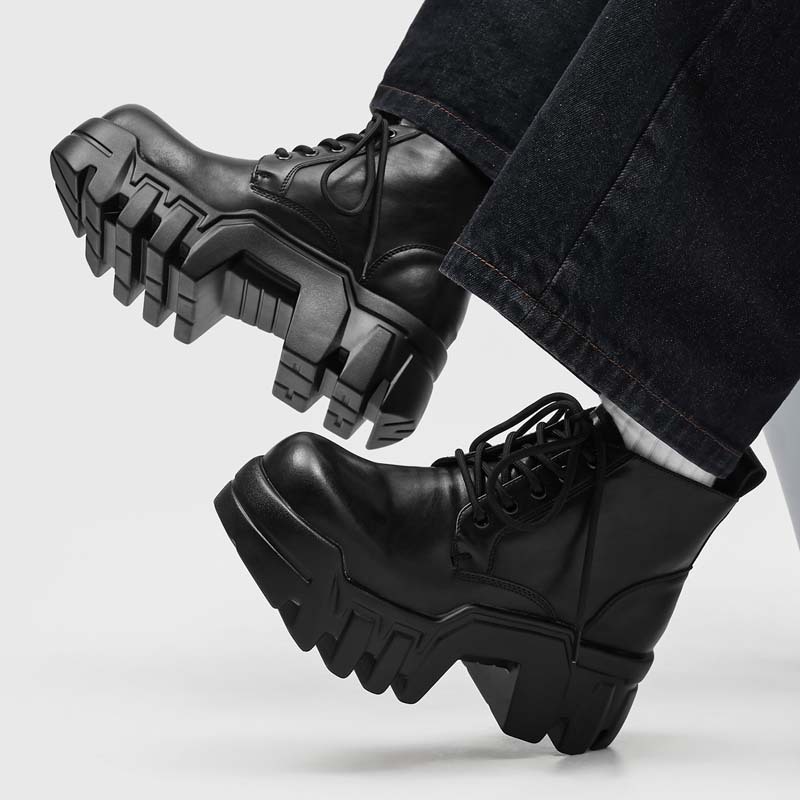 Street Fashion Designers - men fashion punk gothic platform boots