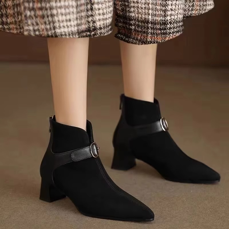 Women's Retro Suede Ankle Boot - Street Fashion Winter 2026 review and price