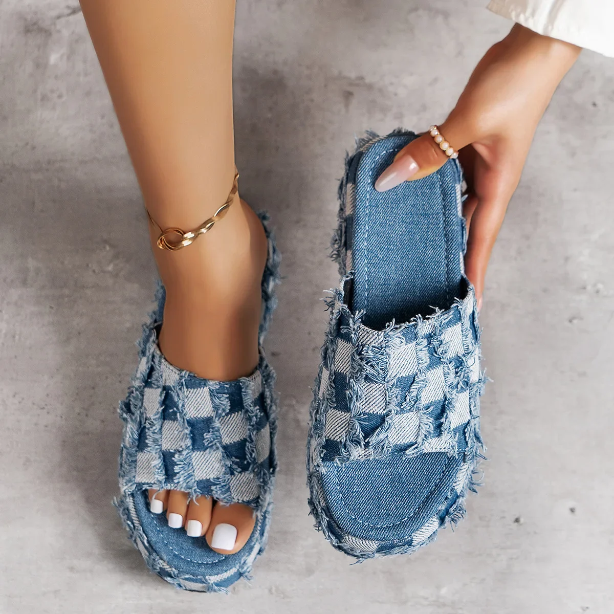 New Women Denim Slides Summer  - Street Fashion Jeans Women review and price