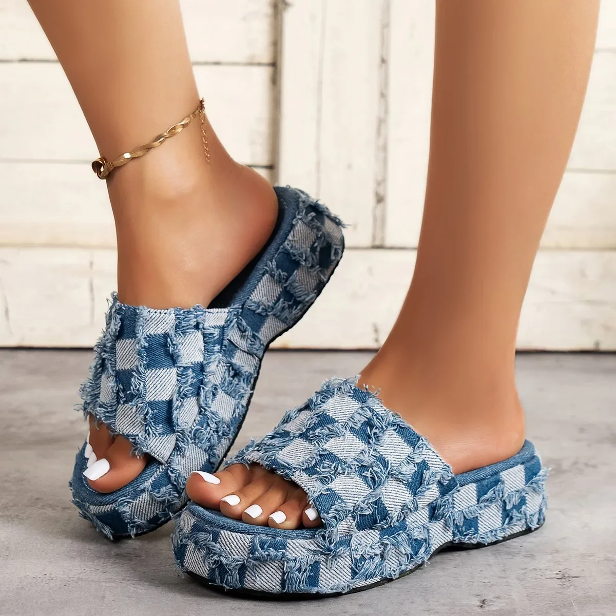 New Women Denim Slides Summer  - Street Fashion Jeans Women review and price