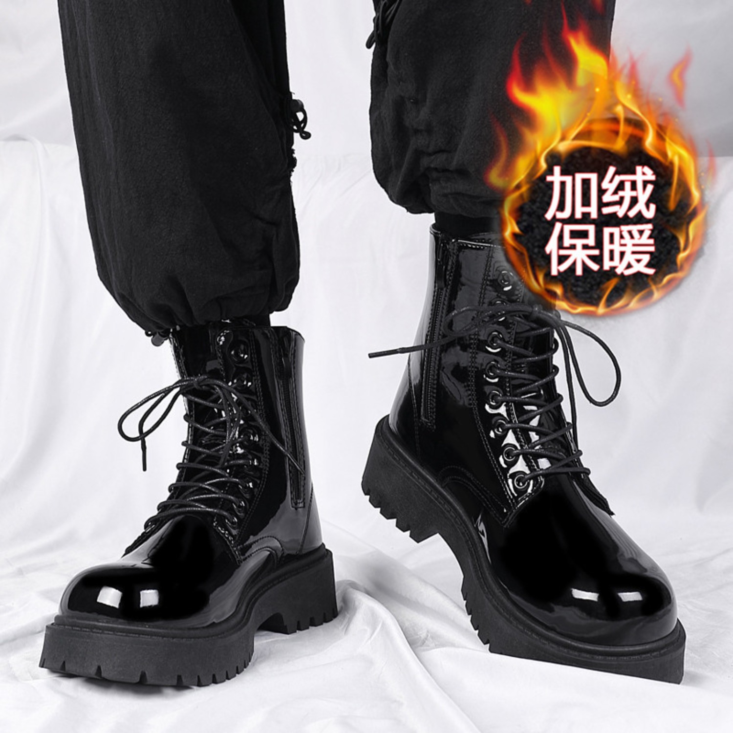 Men's warm plush high-top boot - Street Fashion Winter 2026 review and price