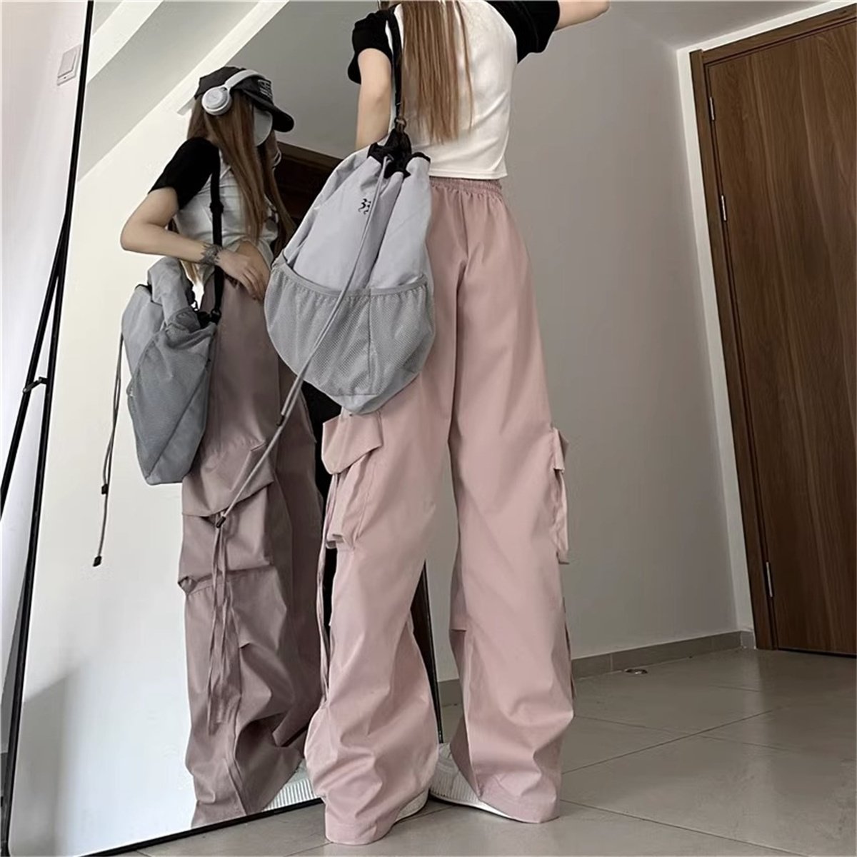 Plus Size Women Cargo Pants Hi - Street Fashion Photography review and price