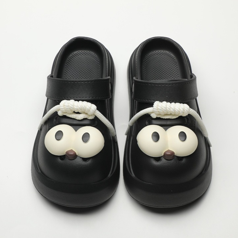 Cute DIY Big Eyes Fashion Clog - Street Fashion Female review and price