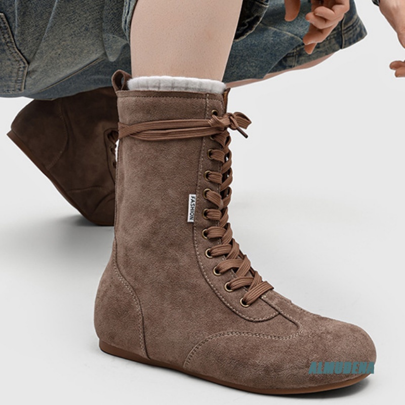 Men's Suede Mid-Calf Lace-Up B - Street Fashion Winter 2026 review and price