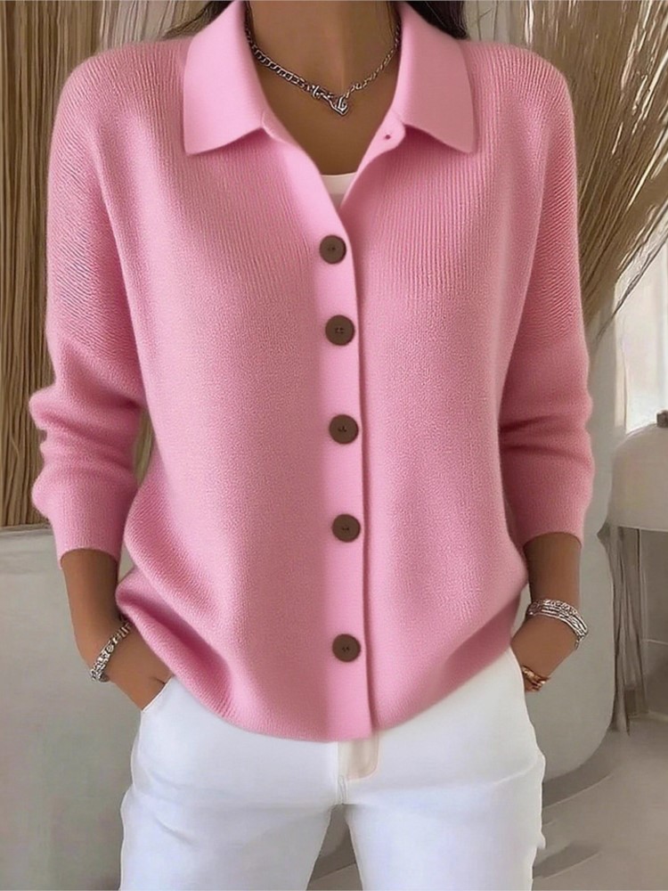 Fashion Knitted Cardigan Butto - Street Fashion China Girl review and price