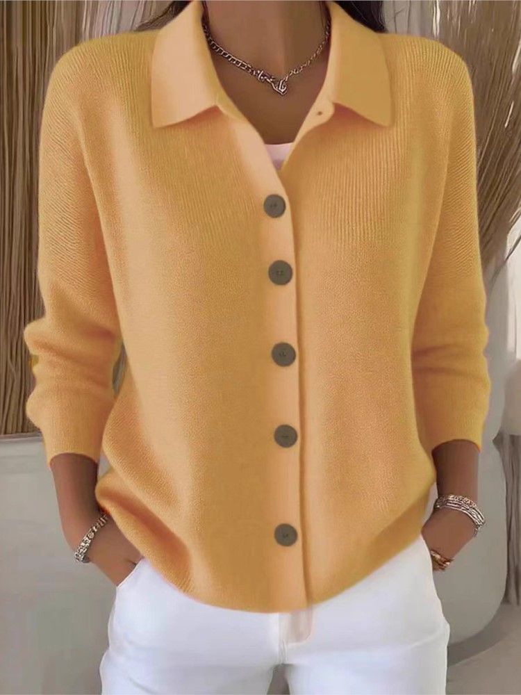 Fashion Knitted Cardigan Butto - Street Fashion China Girl review and price