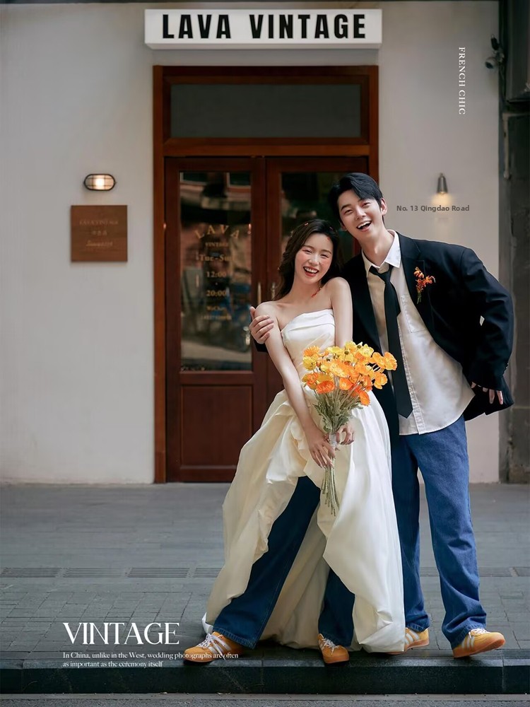 Fashionable Korean Style Denim - Street Fashion Photography review and price