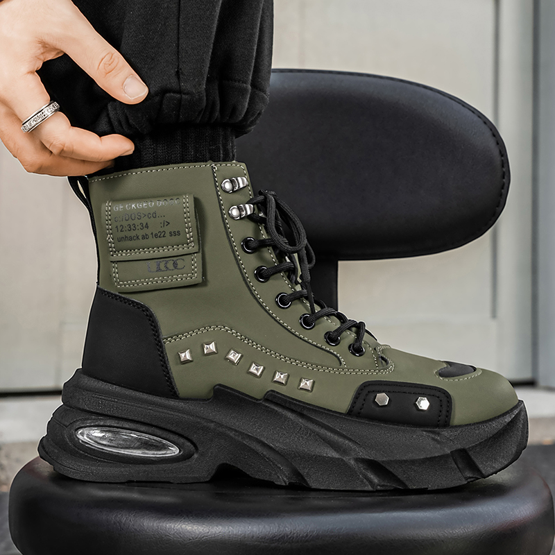Boots for Man Fashion Rivet Le - Street Fashion Designers review and price