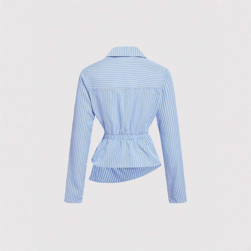 Fashion Striped Shirt For Fema - Street Fashion China Girl review and price