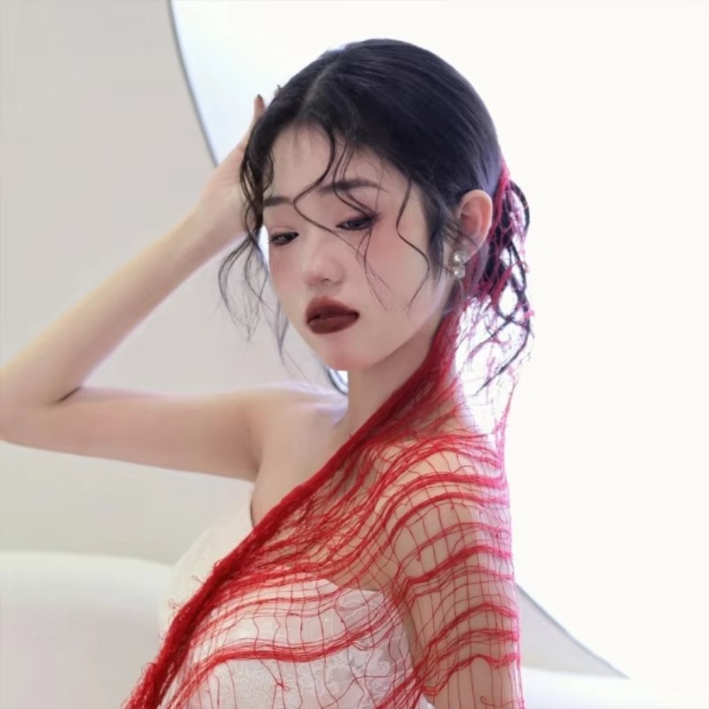 Fashion Distressed Scarf Ragge - Street Fashion Photography review and price